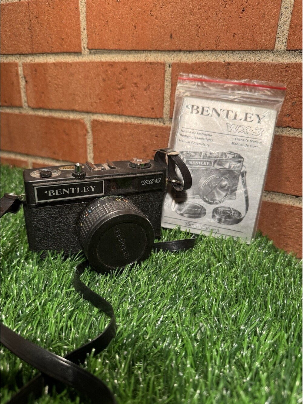 VTG Bentley WX-3 35mm Camera & Original Owners Manual And Warranty Card Works